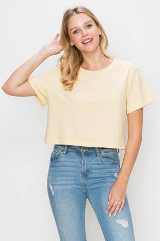 Die Cut Thunderbird Graphic Crop Tee: Ivory / L