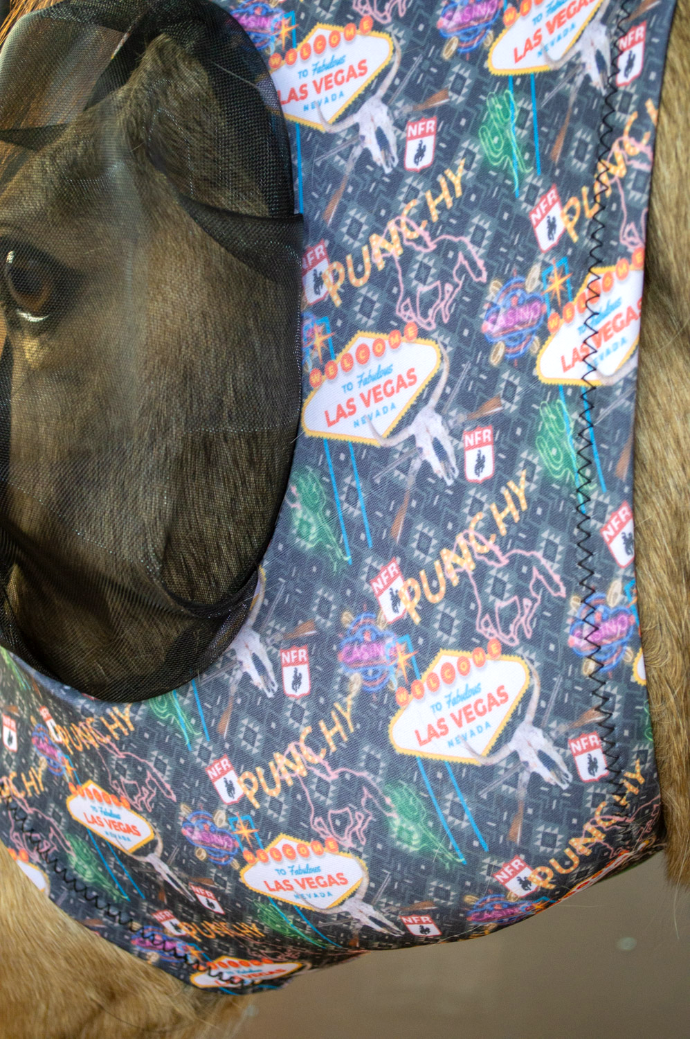 Lycra Fly Mask: Vegas Rodeo / Horse