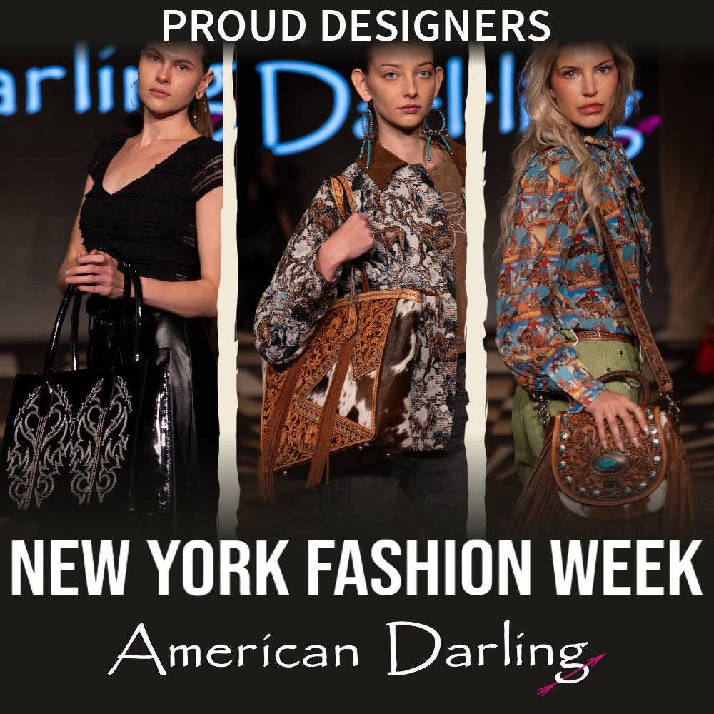 Tooled Leather Western Belt - Burnt Orange Genuine suede Back with Antique Silver Buckle