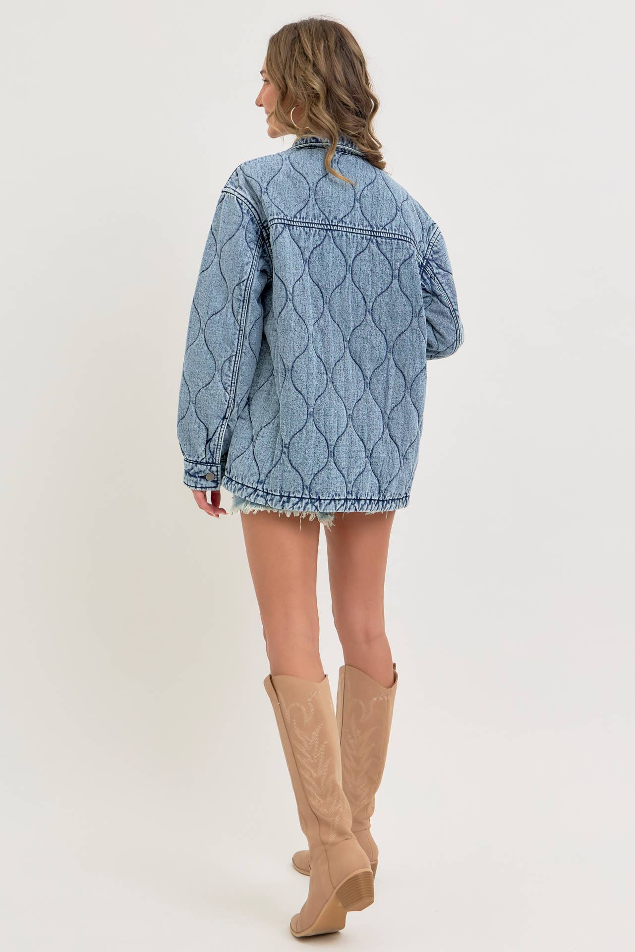 QUILTED DENIM JACKET : DENIM BLUE / Contemporary / L