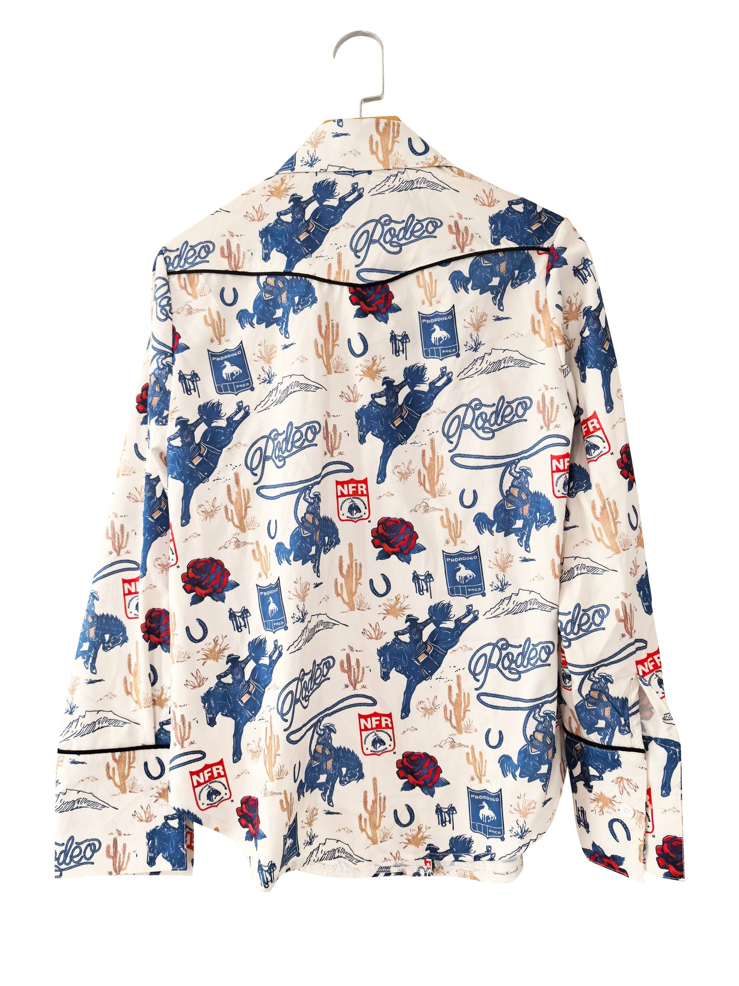 Button Up Western Cowgirl Graphic Shirt Top: Rodeo