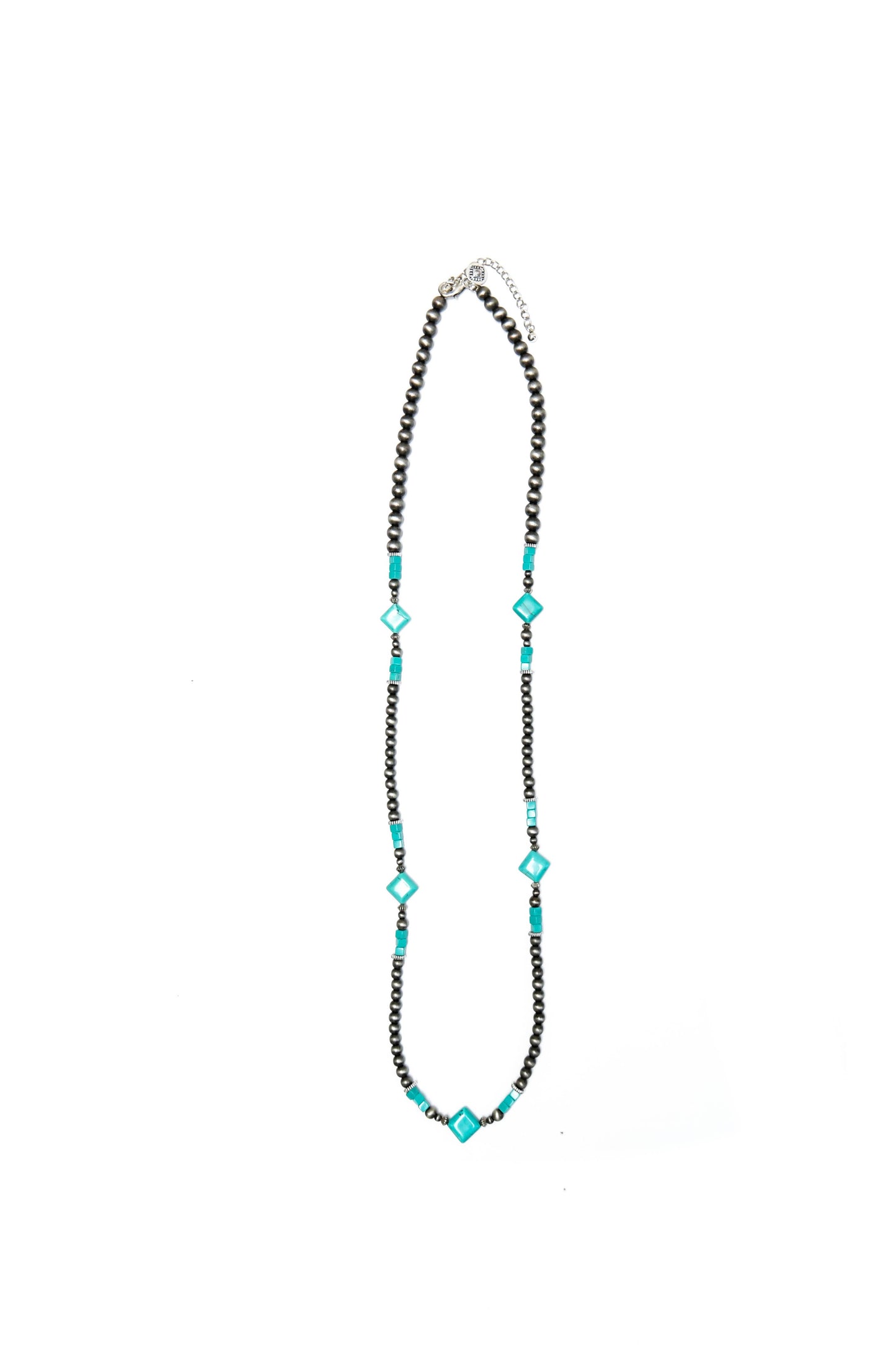 SALE!! 36" Faux Navajo Pearl and Turquoise Necklace with