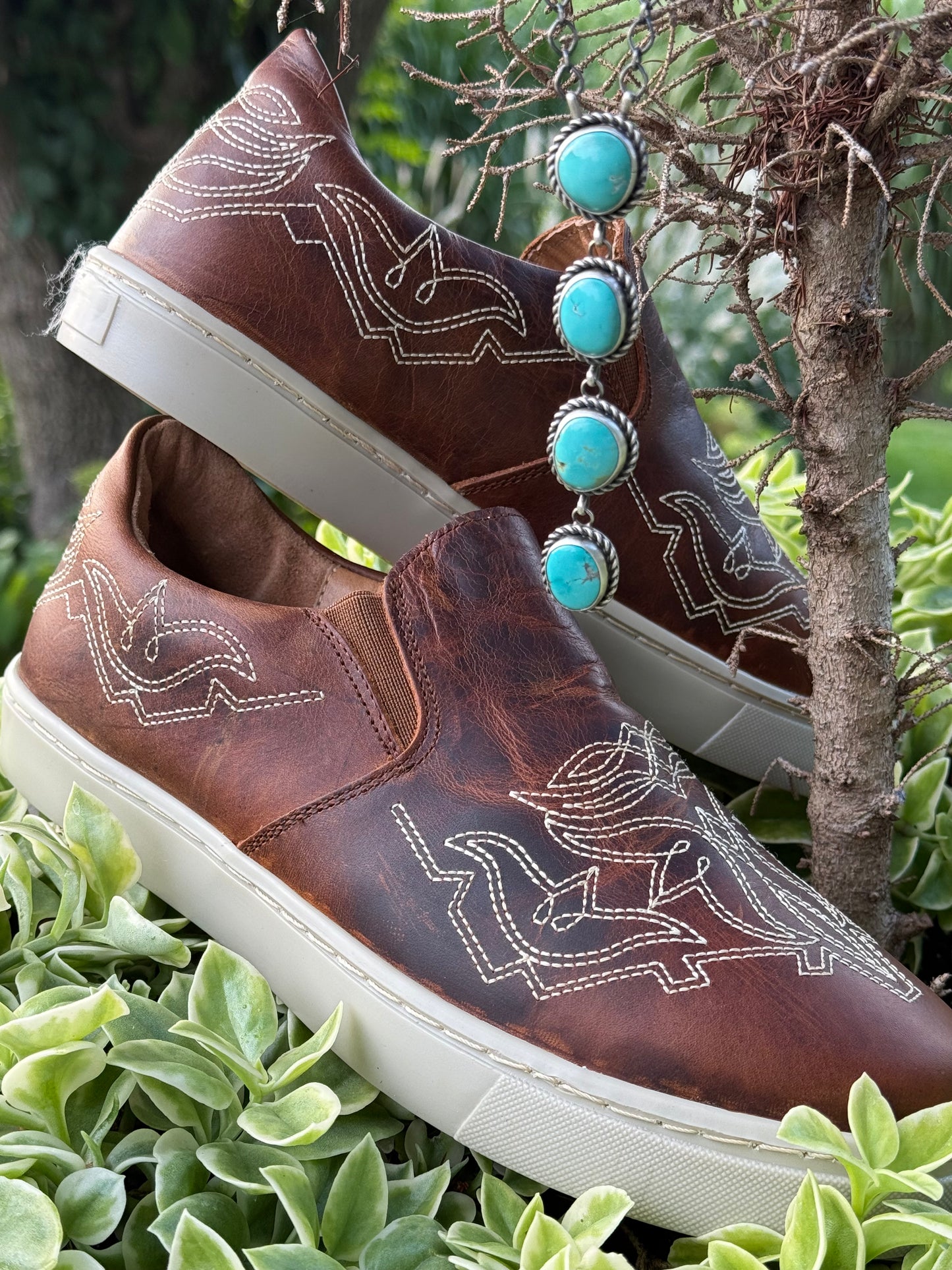 Montana Leather Slip-On Tennis