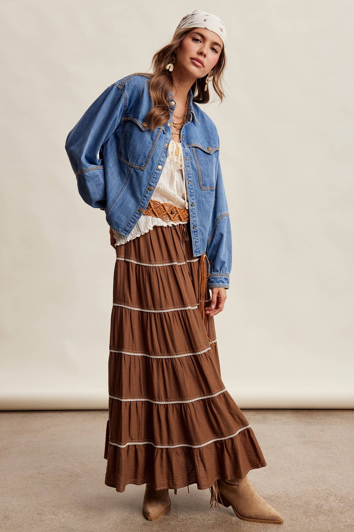 Western Stitch Denim Shirt LJ0281: Washed Cobalt / Contemporary / XL