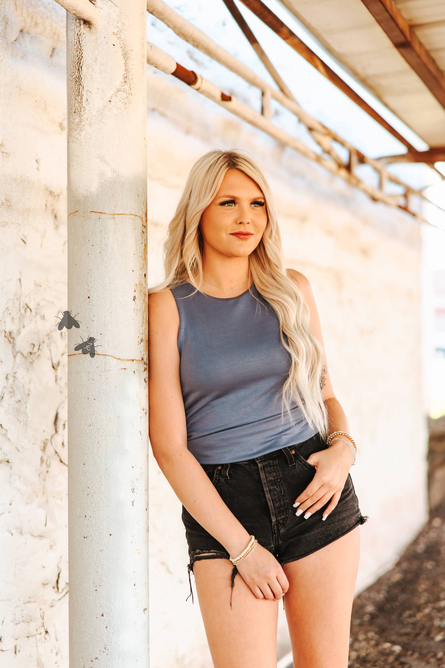 CLOUD BASIC TANK *DENIM: L