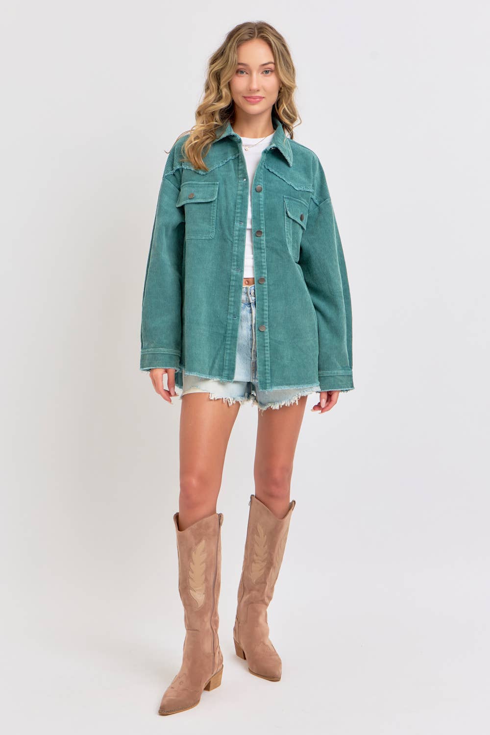 SHACKET MINERAL WASHED CORDUROY: CAMEL / Contemporary / M