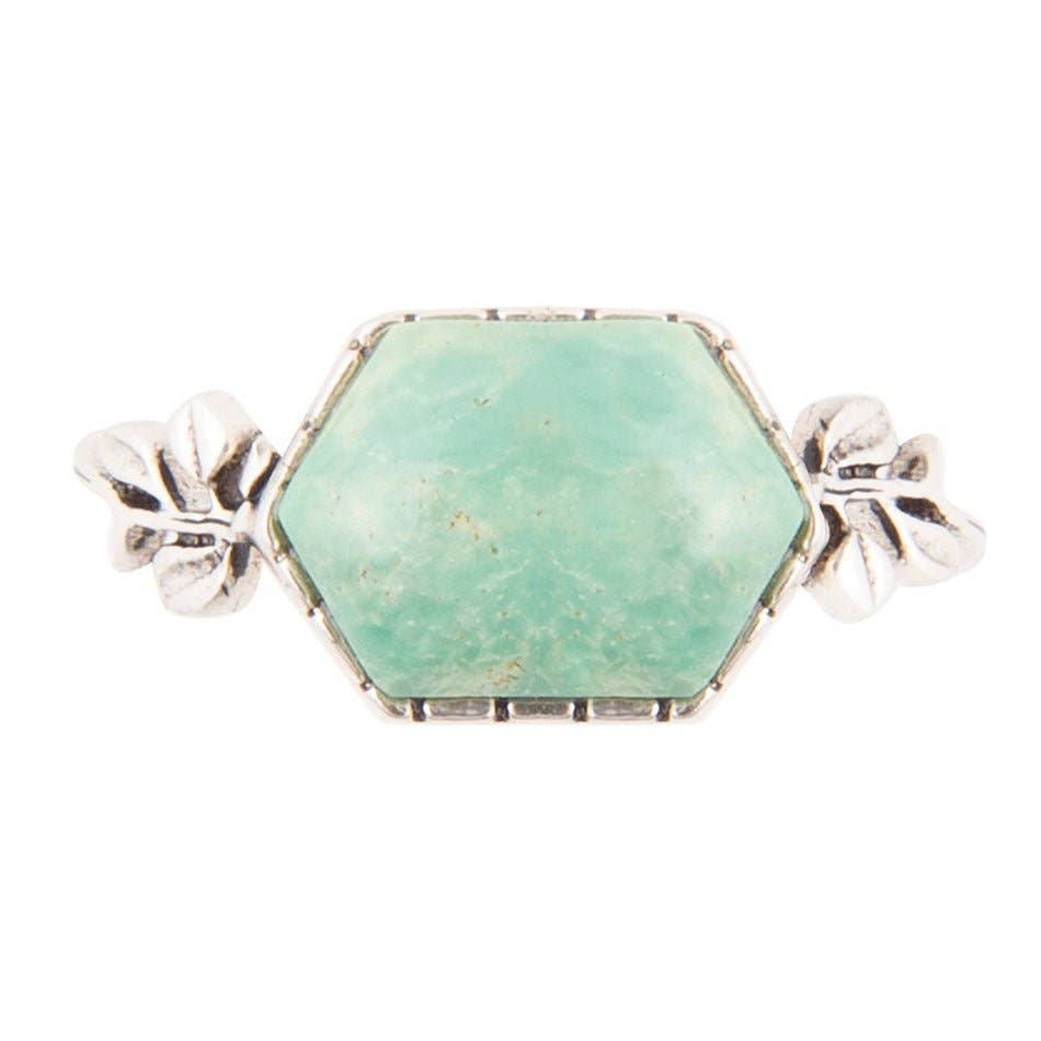 Laurel Turquoise and Sterling Ring: 7