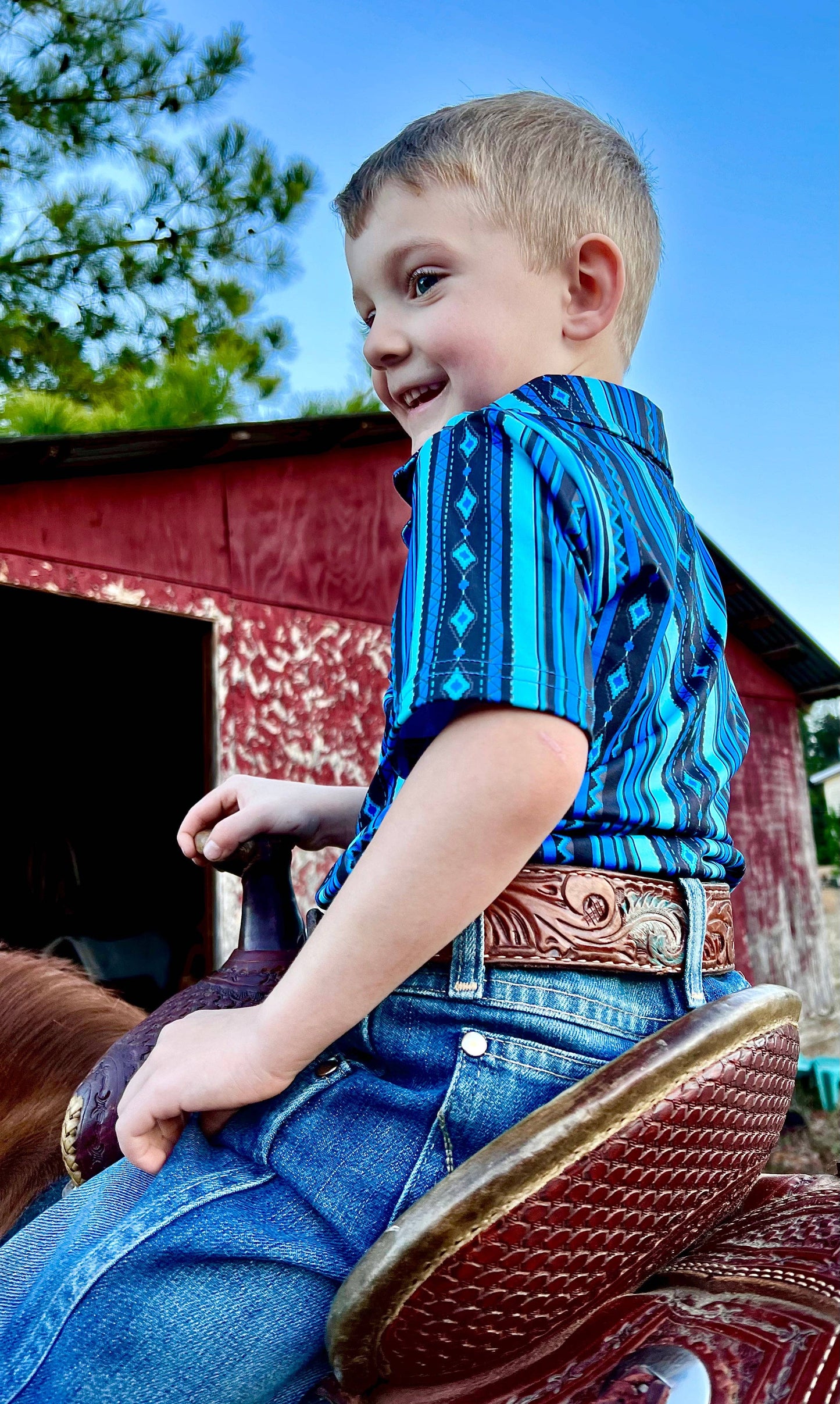 Southern Blues Polo - Youth: Youth Large