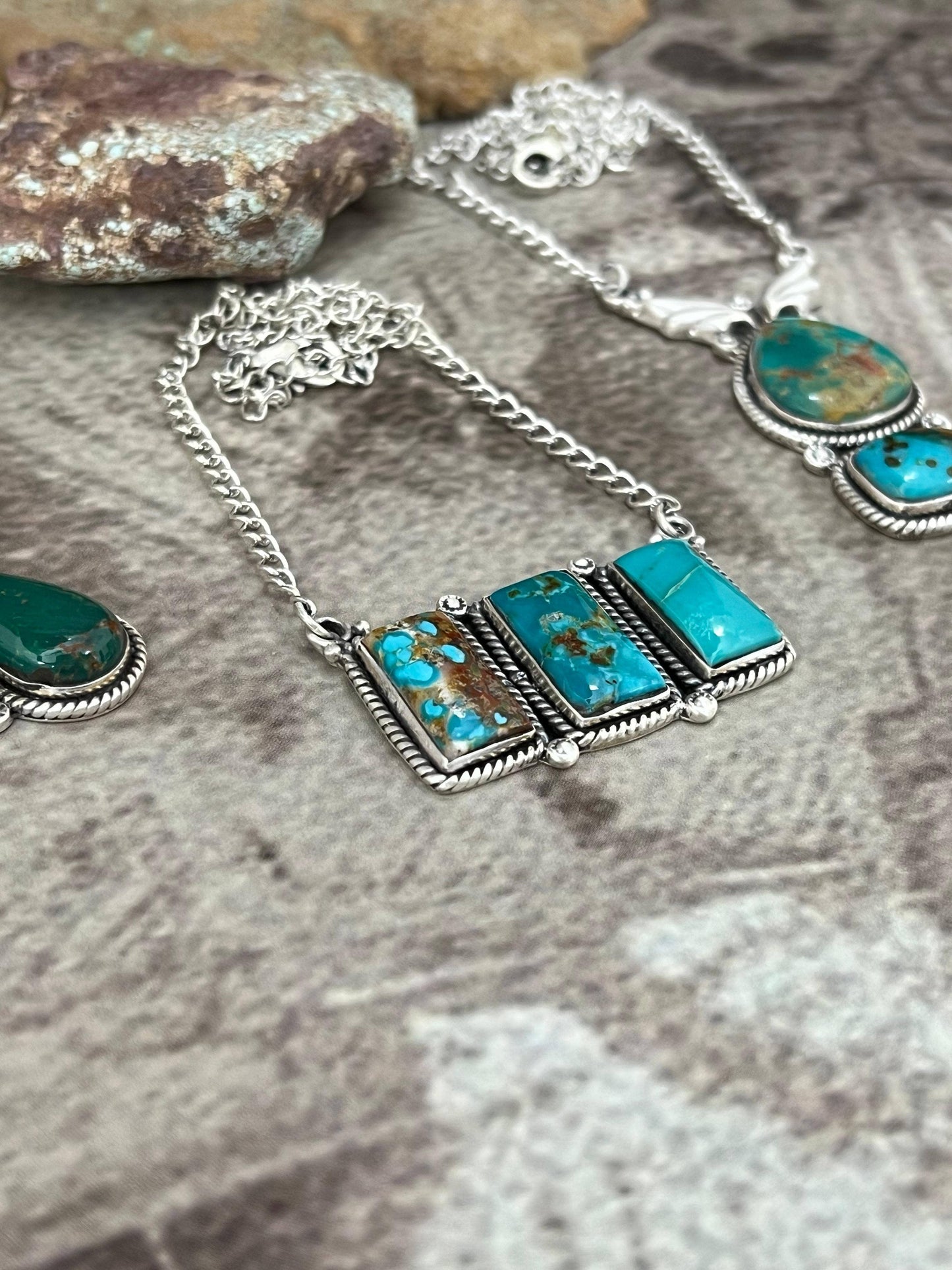 Handmade Sterling Silver Hardy Pit Necklace with Signed Nizhoni: 2