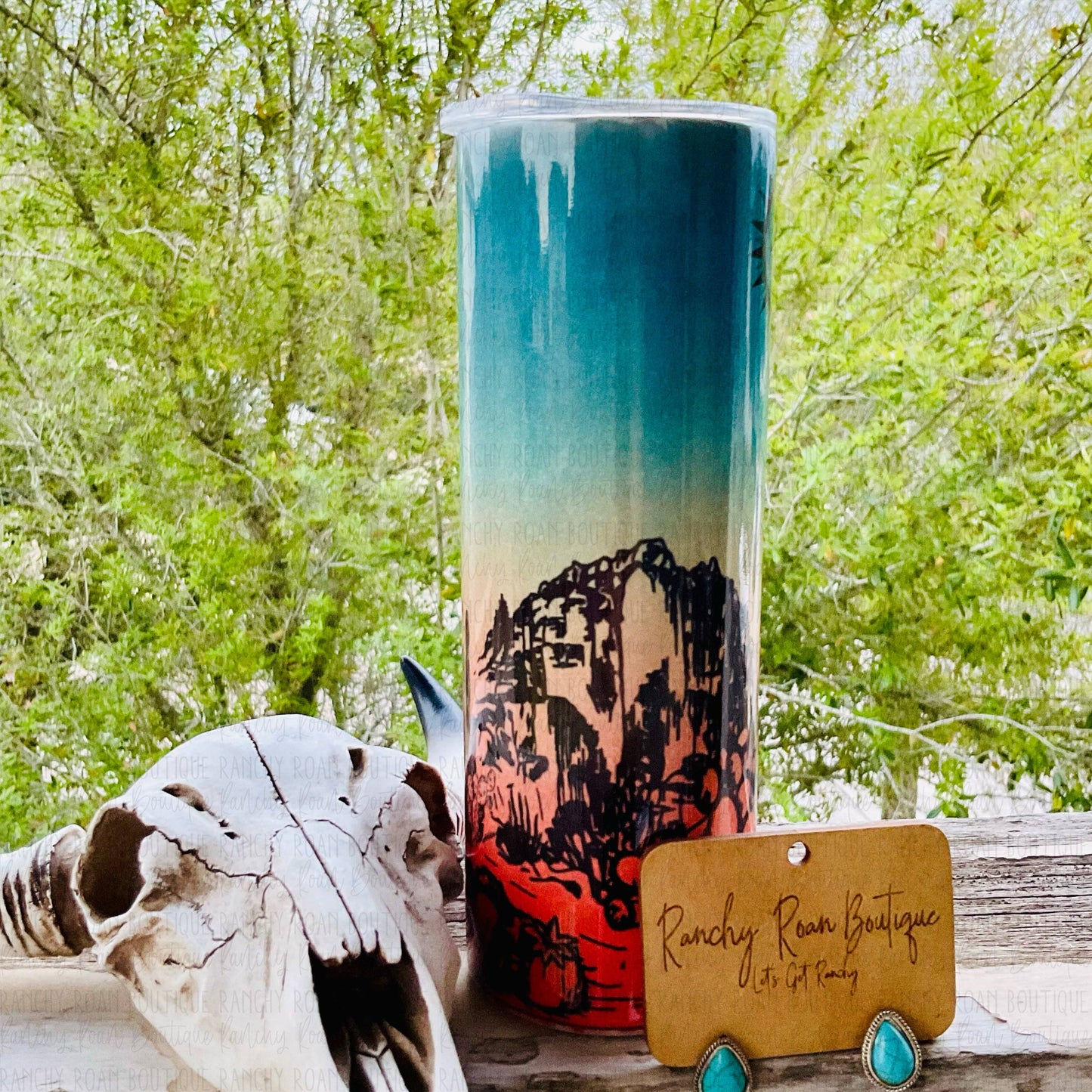 Desert Sunset Boho Western Skinny Tumbler: Regular