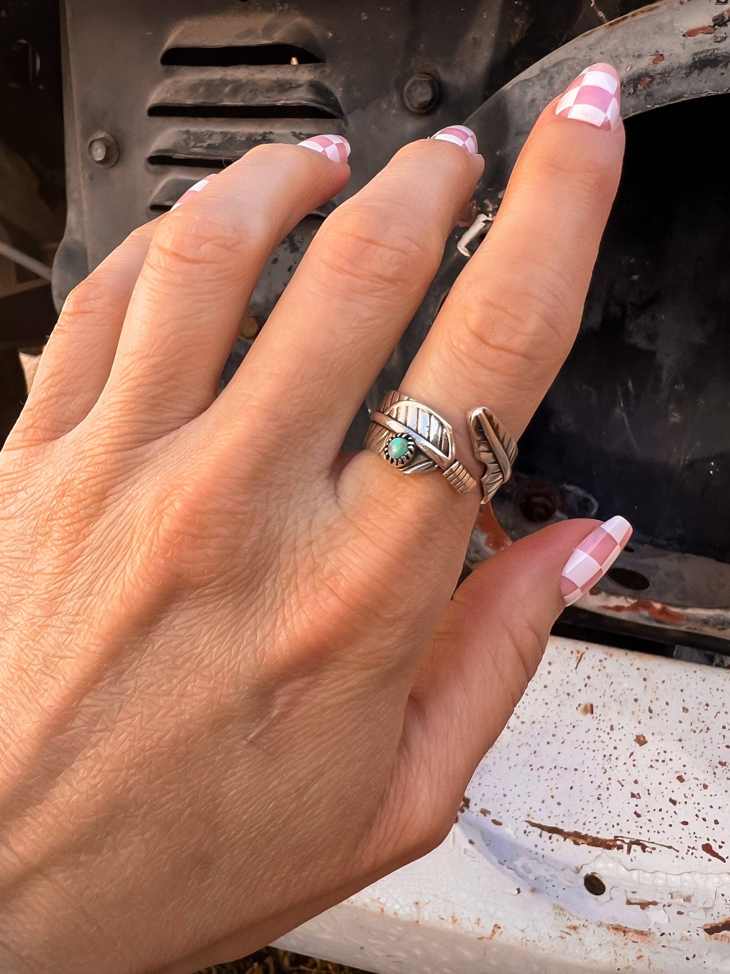 Free Flying Boho Feather Sterling Silver Ring | PRE ORDER NOW OPEN: Turquosie