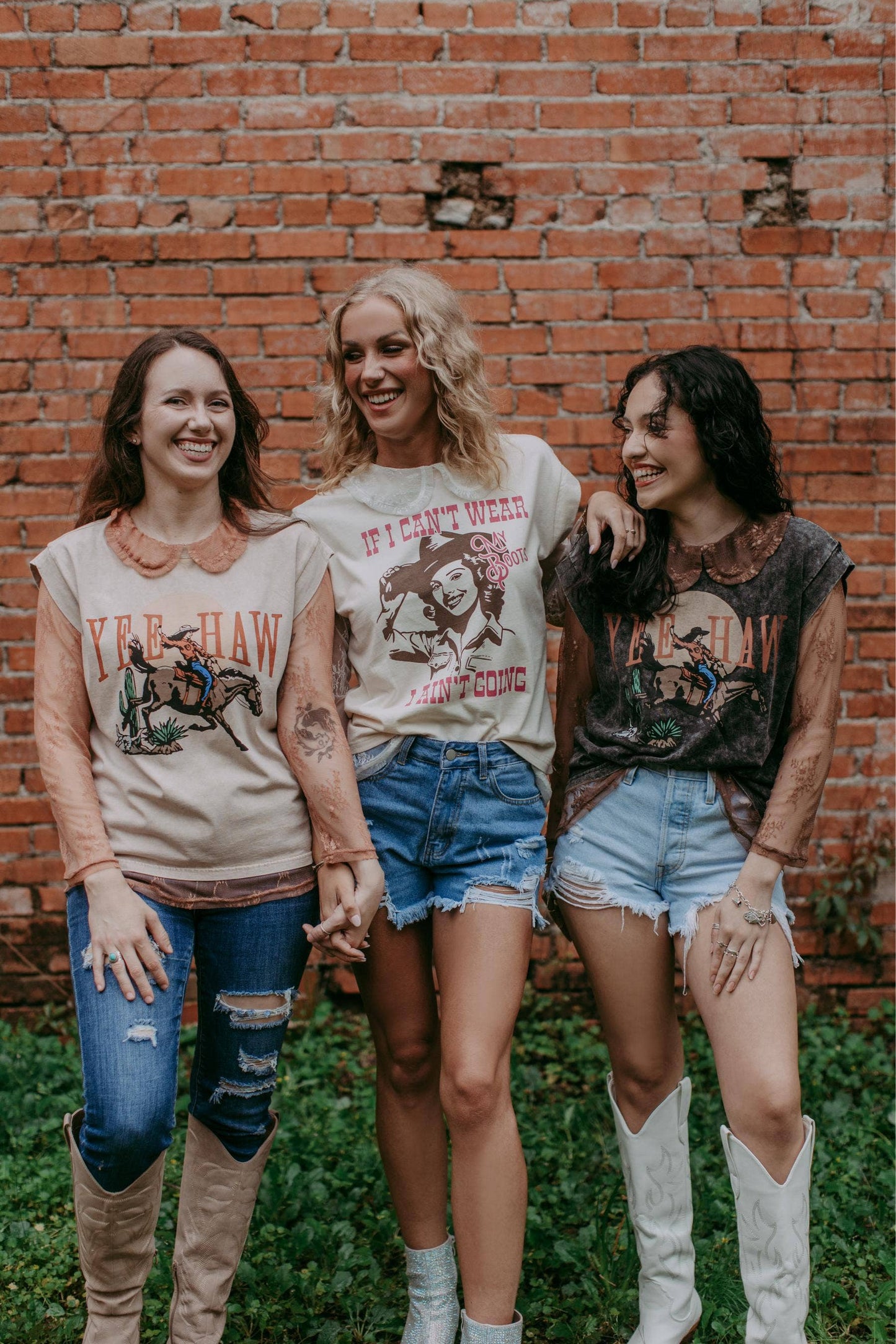 Yee Haw Graphic Tee: Charcoal