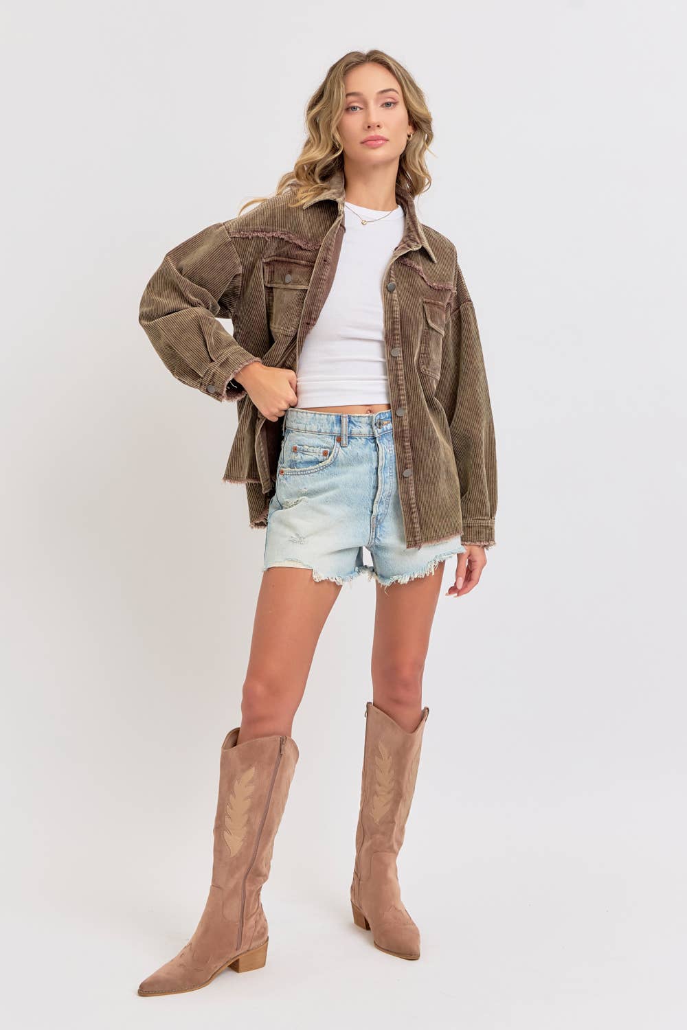 SHACKET MINERAL WASHED CORDUROY: CAMEL