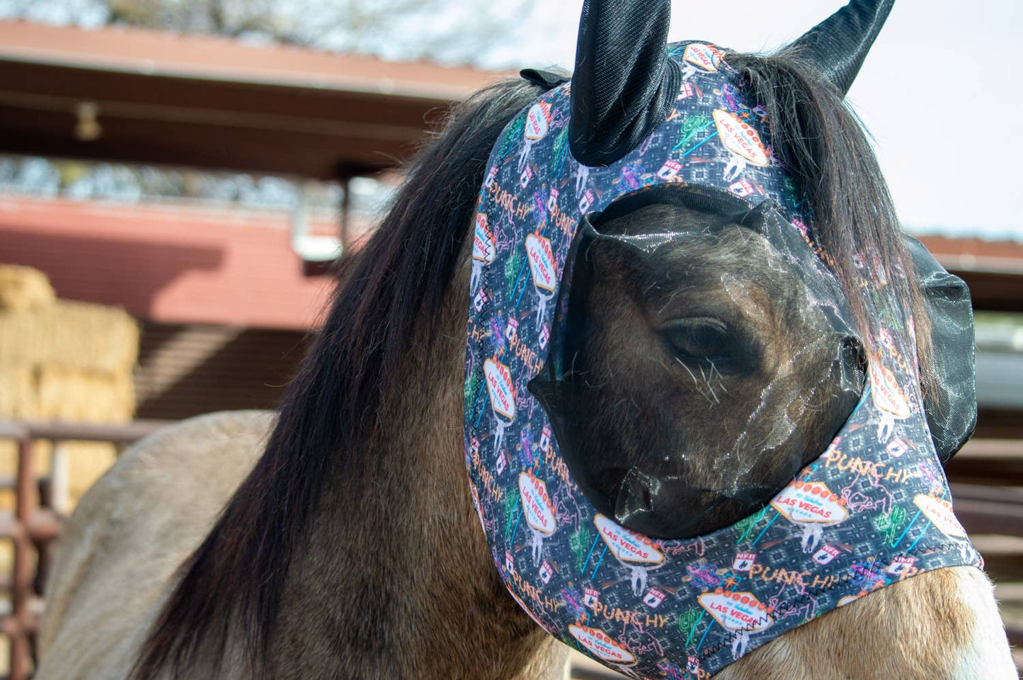 Lycra Fly Mask: Turquoise Glass / Horse