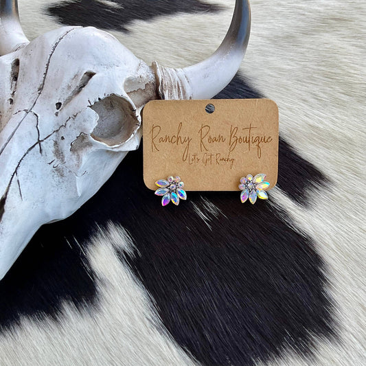 Western Boujee Style Stone Stud Earrings