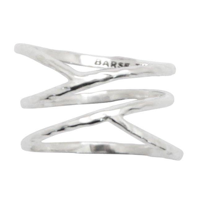 Criss Cross Sterling Silver Ring: 9