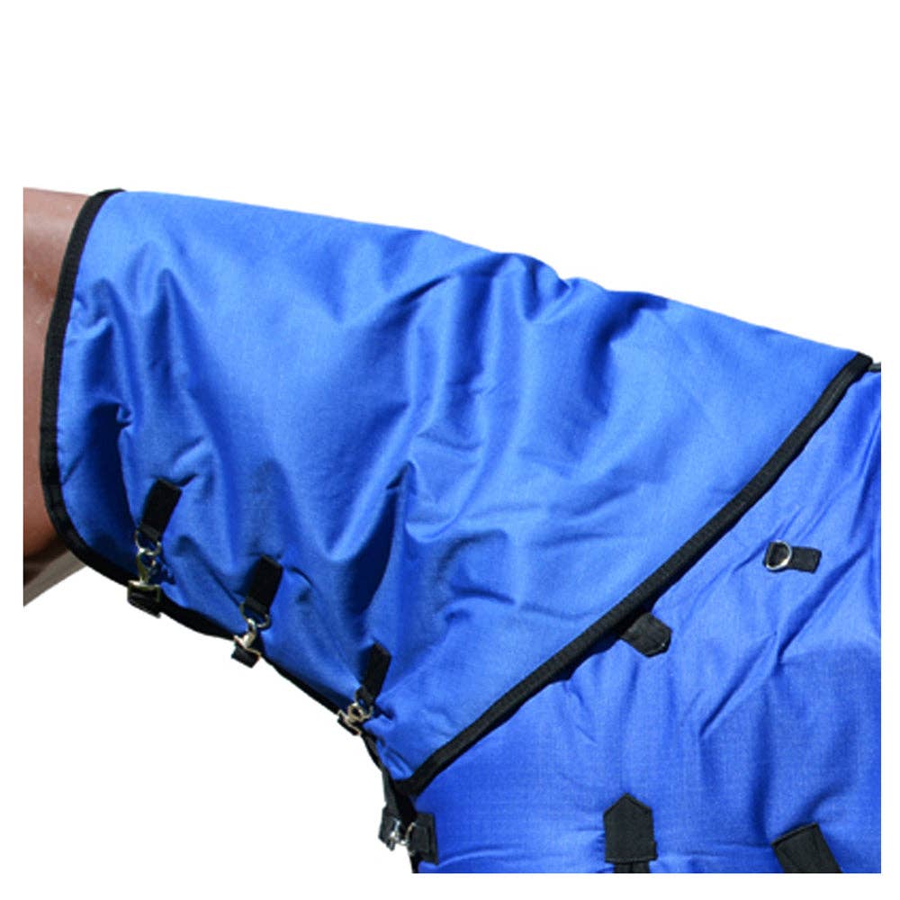 Hilason 600D Winter Waterproof Poly Turnout Horse Hood Neck Cover: Pink Black / Large