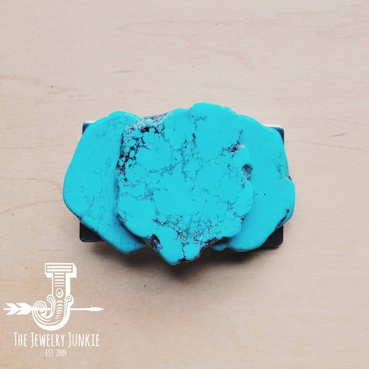 Triple Turquoise Slab Belt Buckle 906s: Turquoise