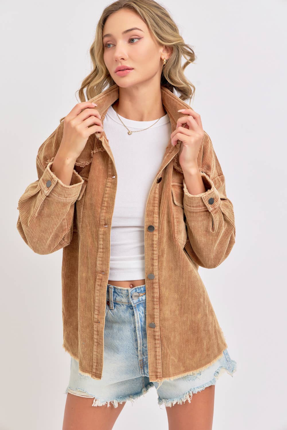 SHACKET MINERAL WASHED CORDUROY: CAMEL