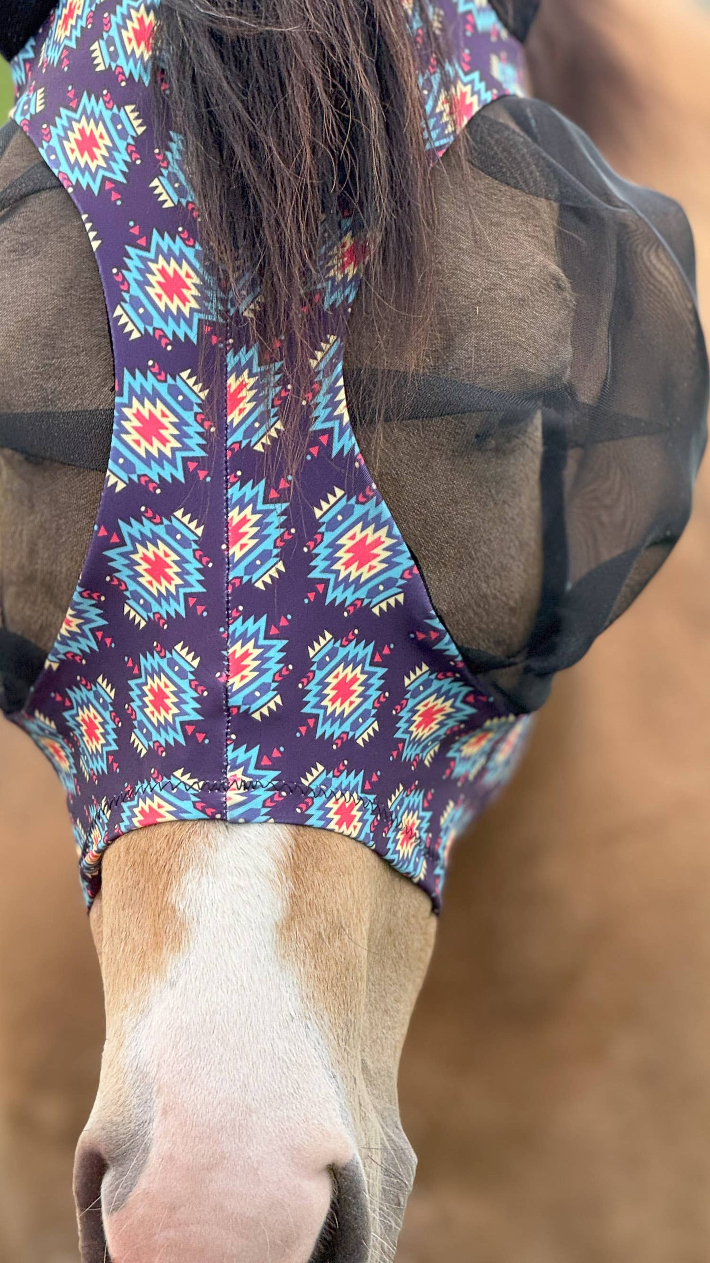 Lycra Fly Mask: Vegas Rodeo / Horse