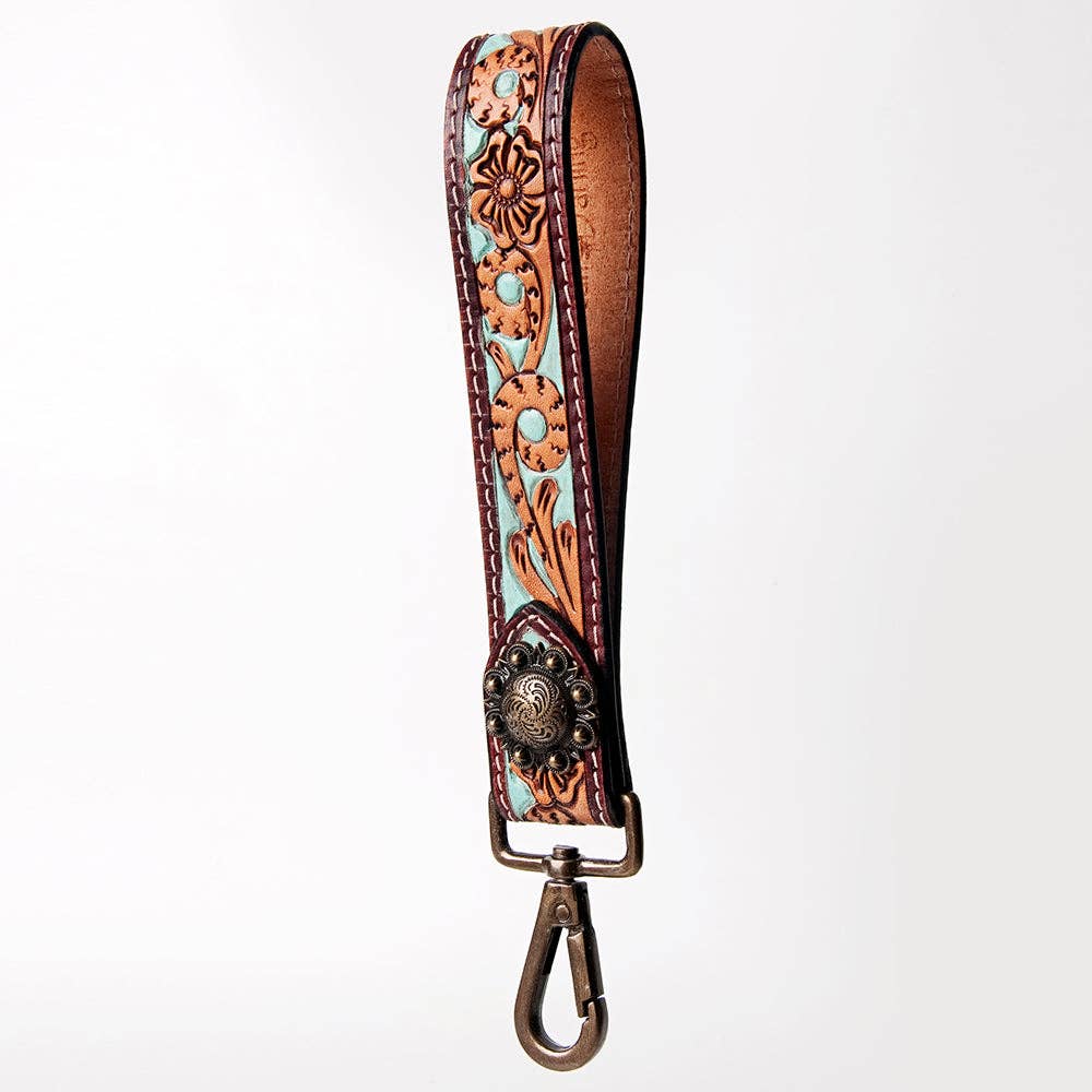 Genuine Leather Handle Strap For Wristlet Bags/KEYS