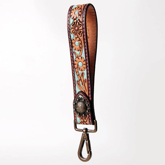 Genuine Leather Handle Strap For Wristlet Bags/KEYS