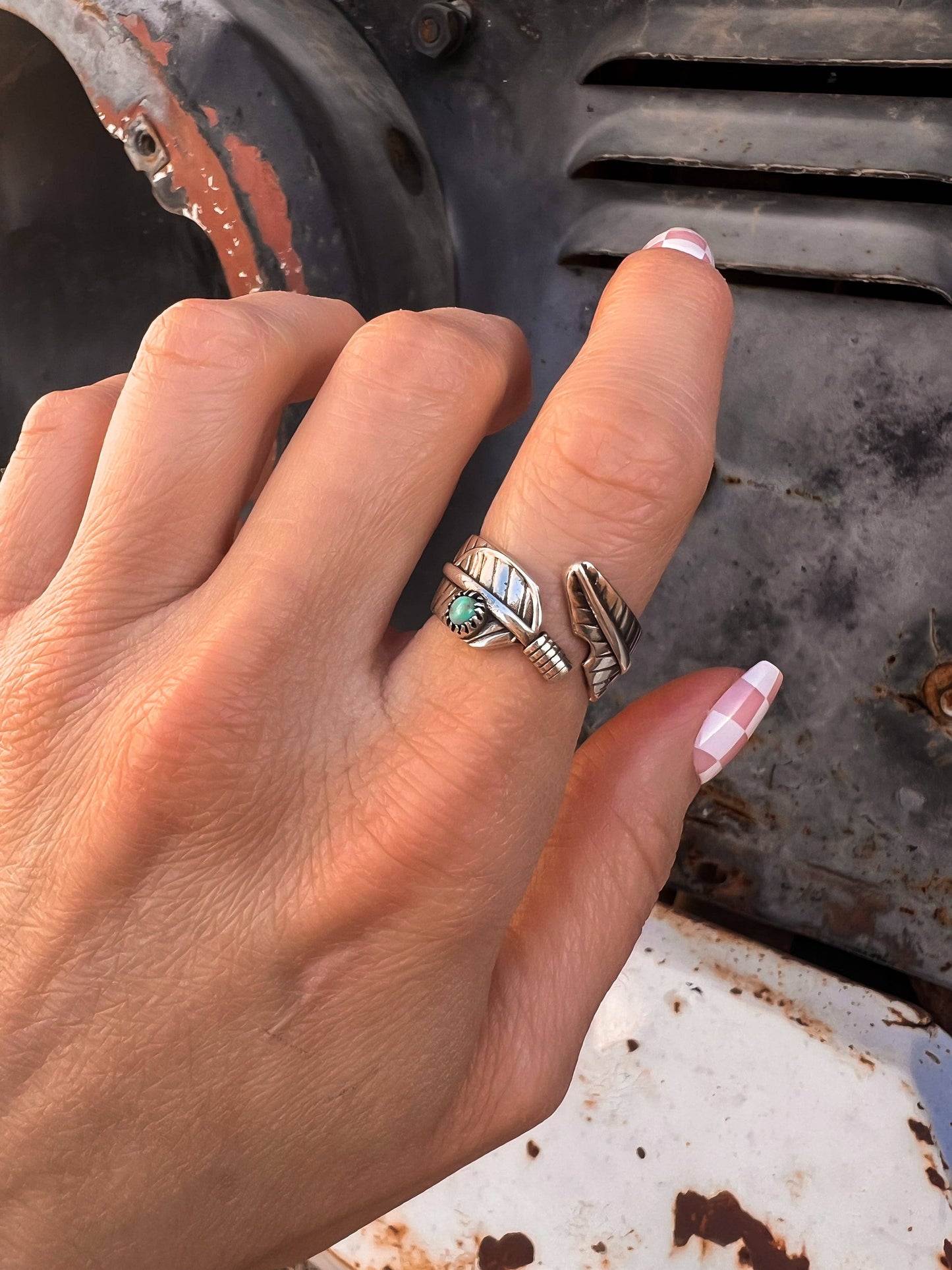 Free Flying Boho Feather Sterling Silver Ring | PRE ORDER NOW OPEN: Turquosie
