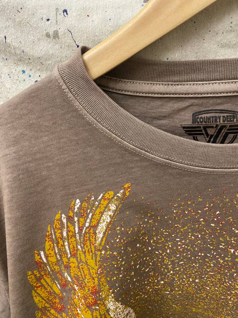 Born Free Relaxed Crop T-shirt  : Medium Faded Brown