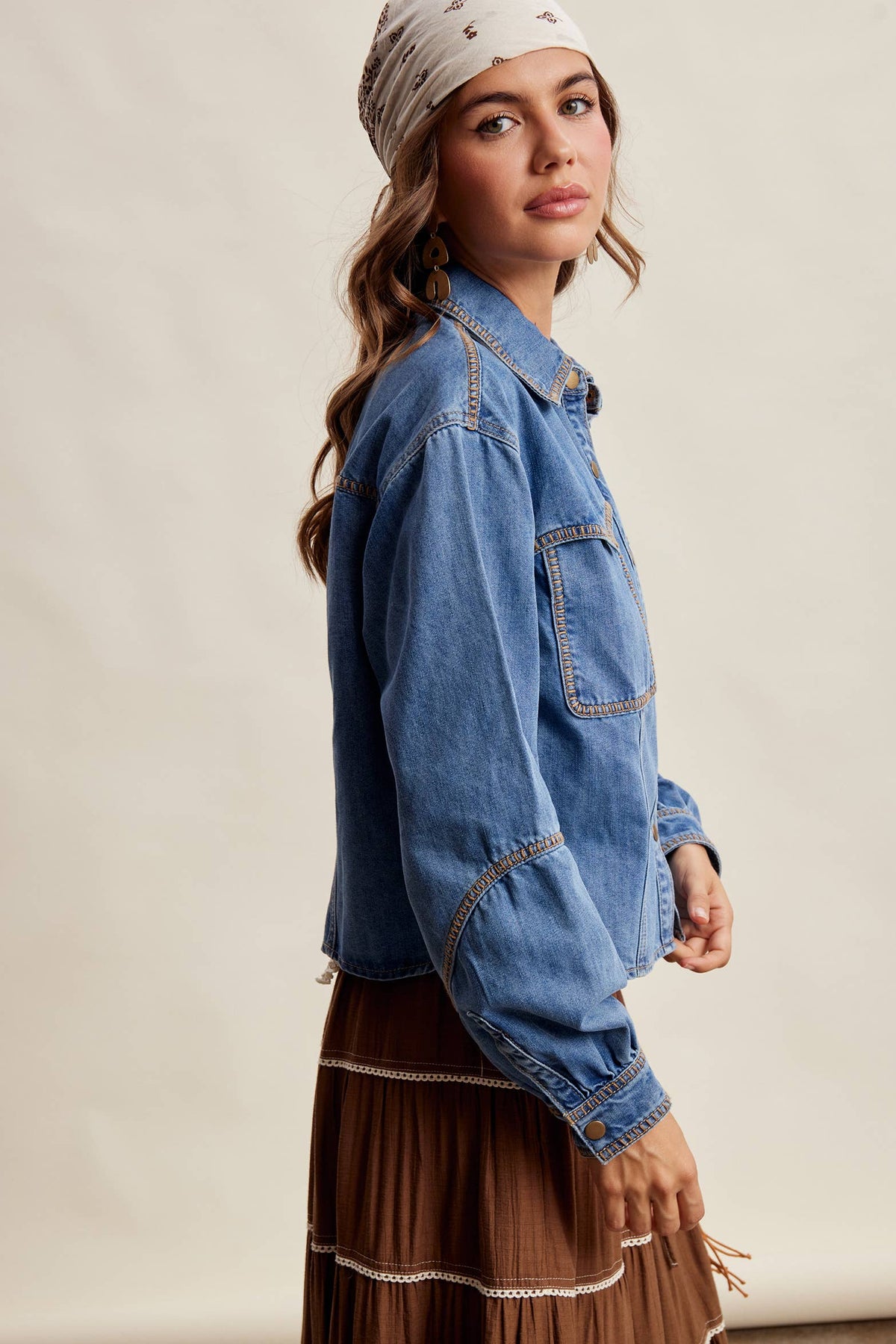 Western Stitch Denim Shirt LJ0281: Washed Cobalt / Contemporary / M