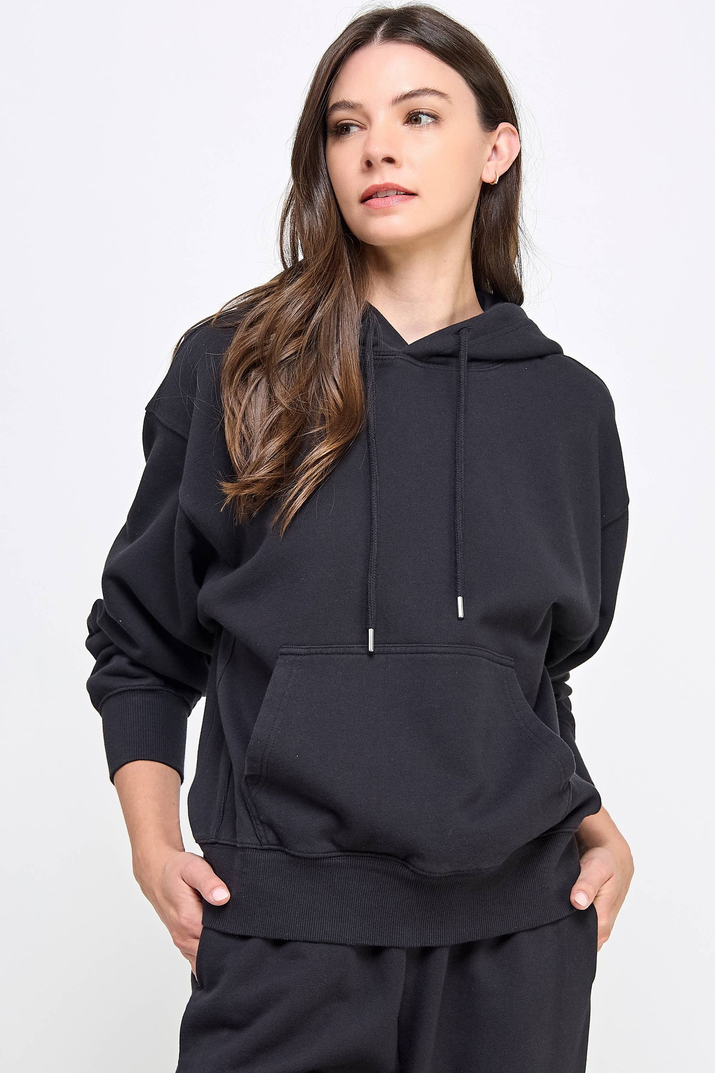 P9005T EVERYDAY SOFT FRENCH TERRY PULL-OVER HOODIE: Black / LARGE