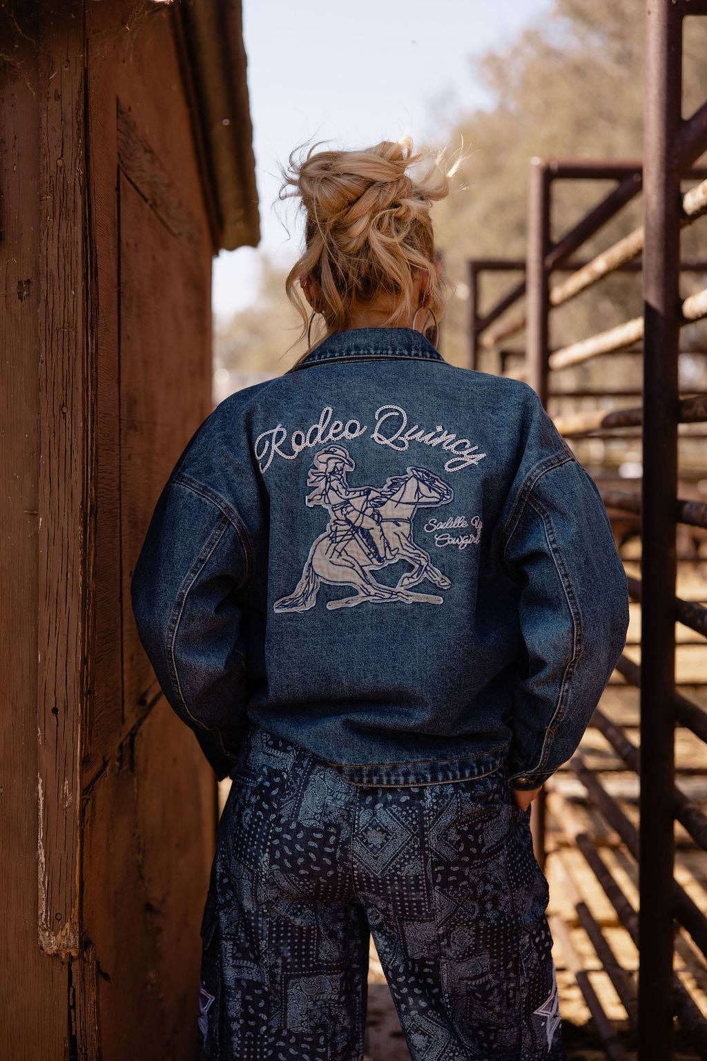 Saddle Up Cowgirl Denim Jacket: M/L