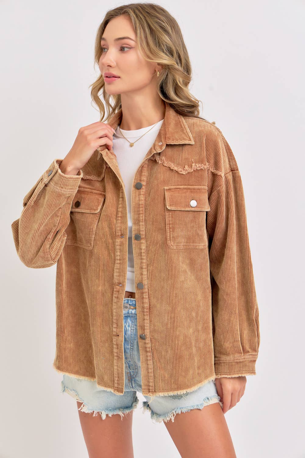 SHACKET MINERAL WASHED CORDUROY: CAMEL