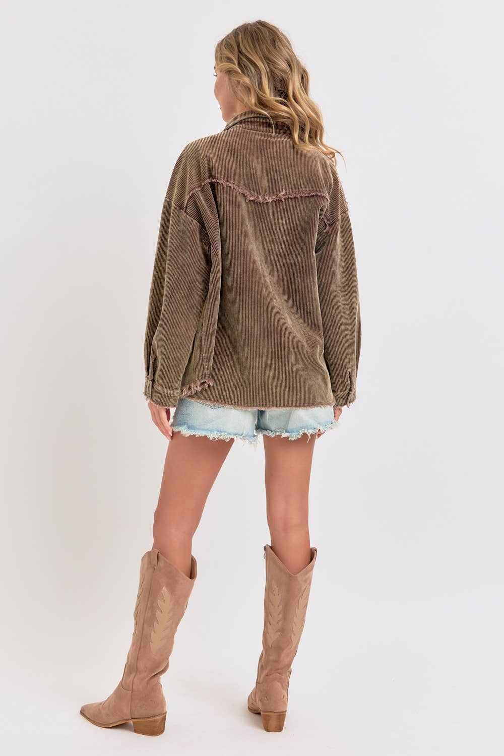 SHACKET MINERAL WASHED CORDUROY: CAMEL