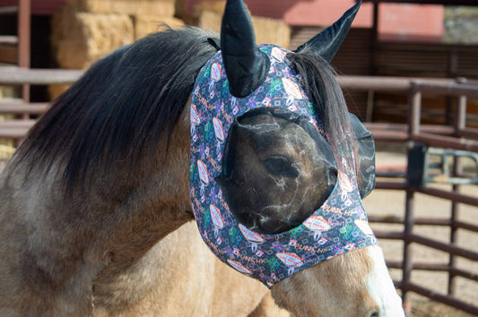 Lycra Fly Mask: Vegas Rodeo / Horse