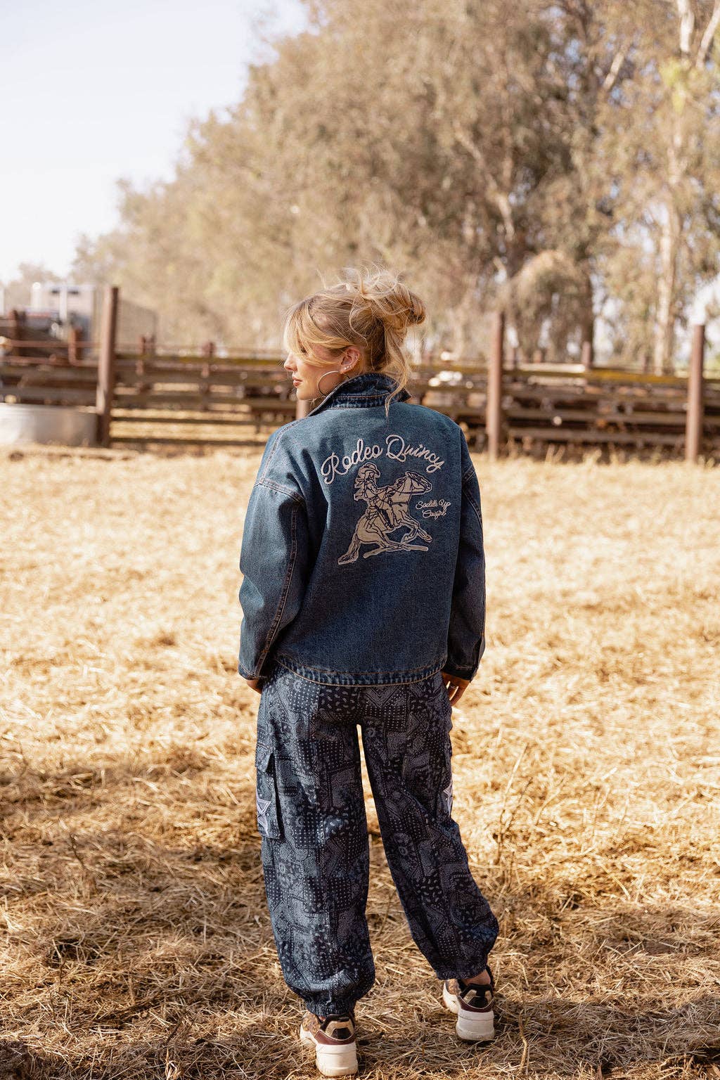 Saddle Up Cowgirl Denim Jacket: M/L