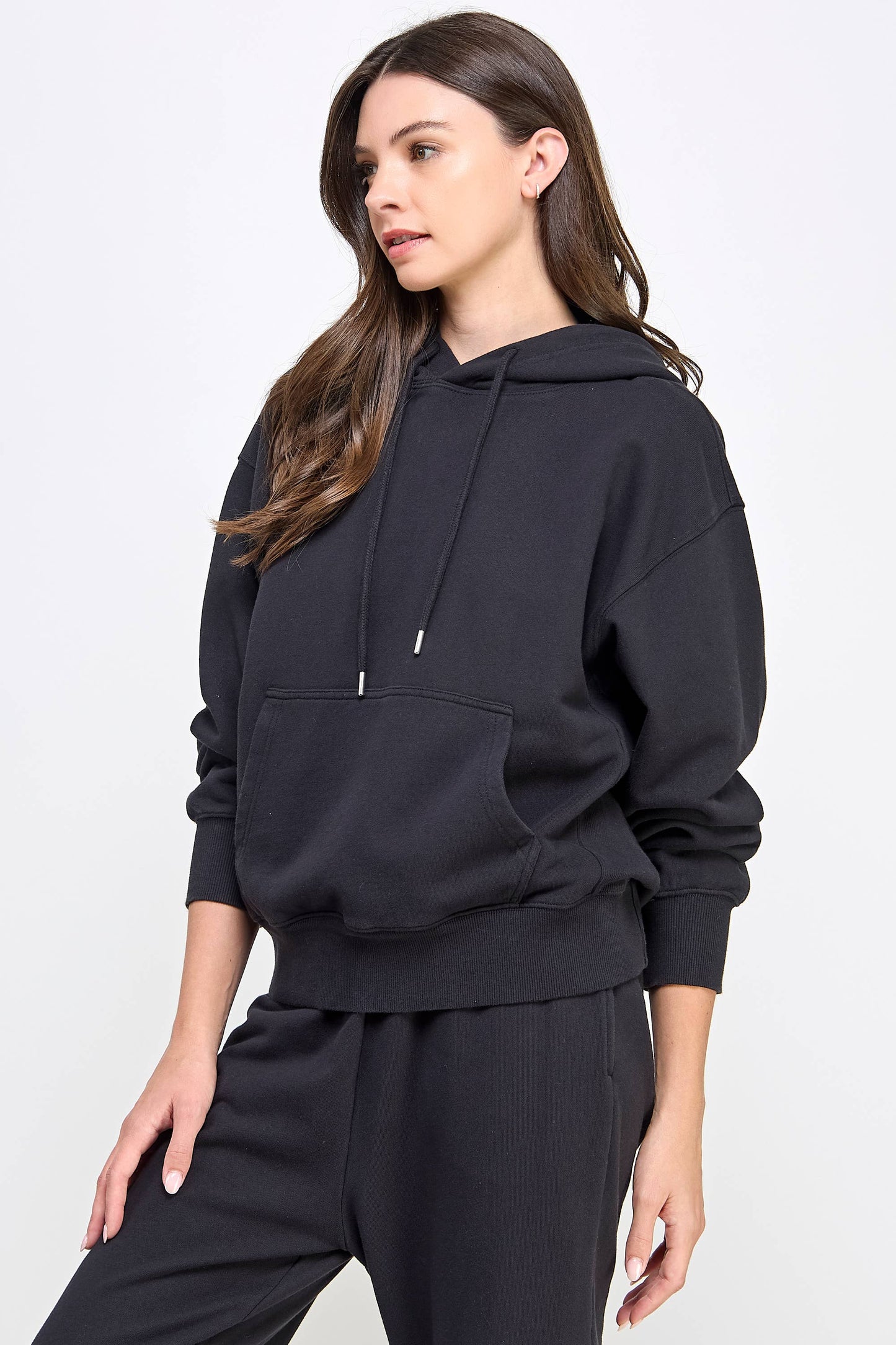 P9005T EVERYDAY SOFT FRENCH TERRY PULL-OVER HOODIE: Black / MEDIUM