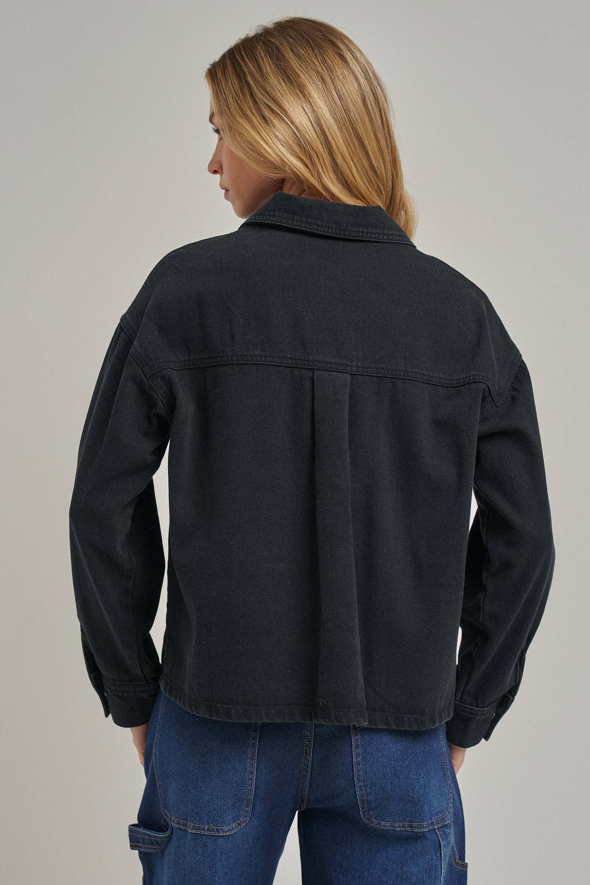 VINTAGE WASHED WESTERN INSPIRED SHACKET _JLT00321-03: VINTAGE TAUPE / S-M-L(2-2-2)