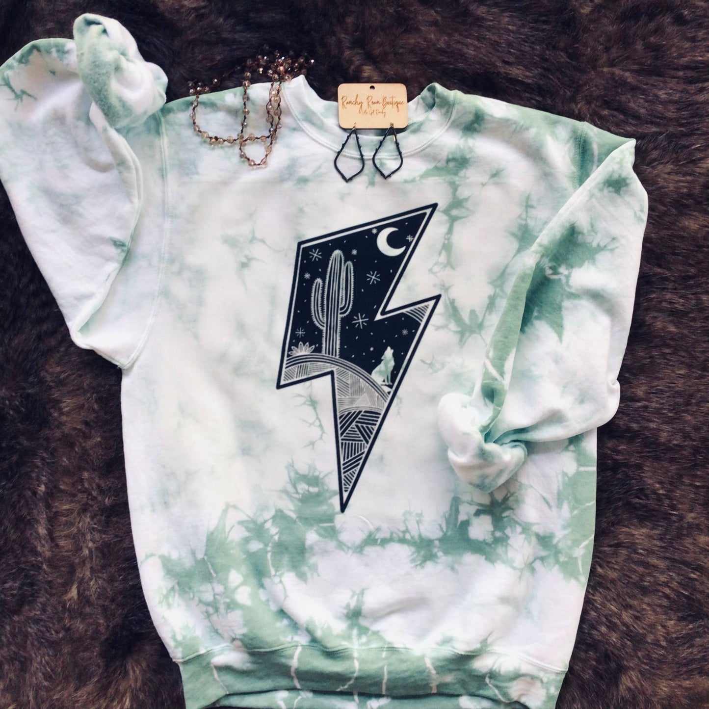 Desert Lightening Bolt  Sweatshirt: M