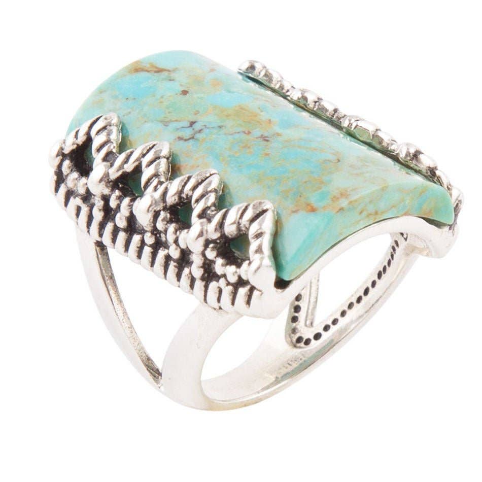 Turquoise Slice Statement Ring: 9