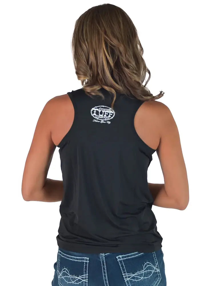 Black Cooling Racerback Tank Top High Stretch: Medium