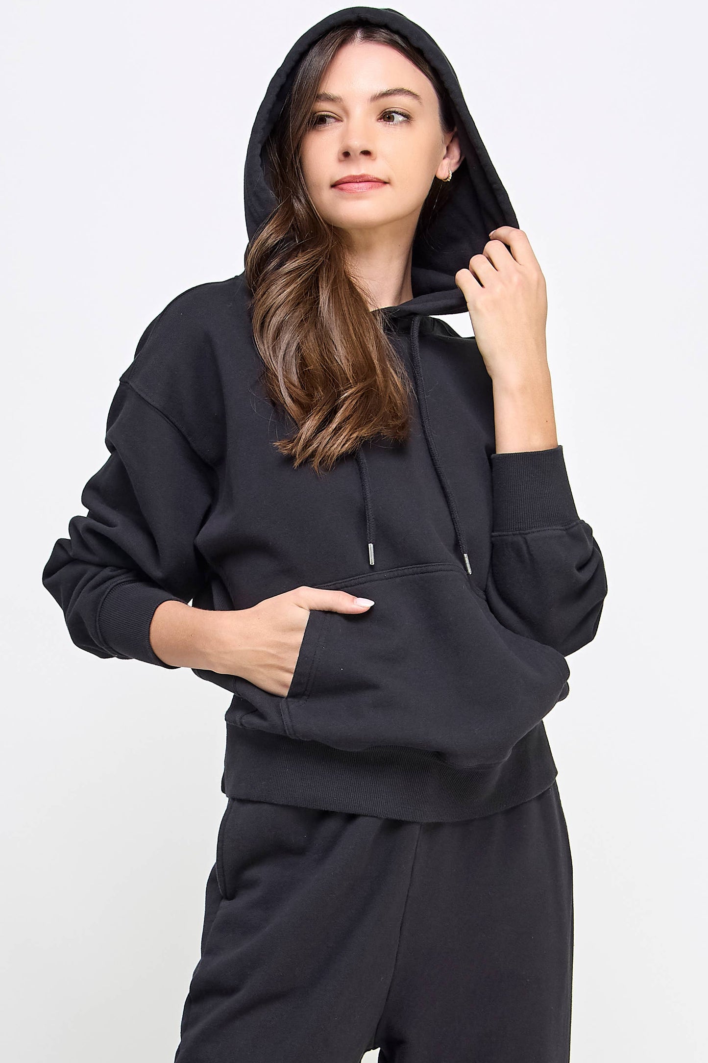 P9005T EVERYDAY SOFT FRENCH TERRY PULL-OVER HOODIE: Black / MEDIUM