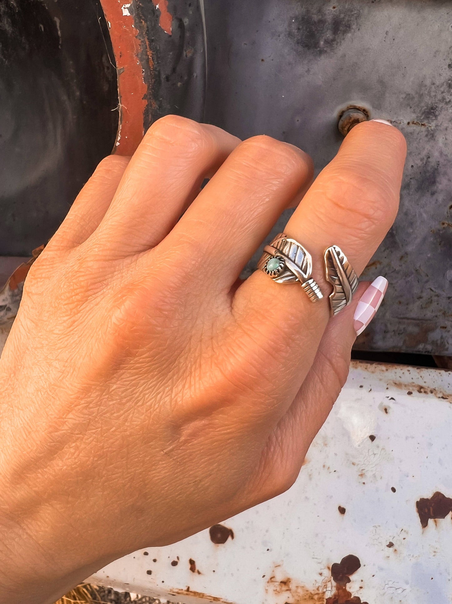 Free Flying Boho Feather Sterling Silver Ring | PRE ORDER NOW OPEN: Turquosie