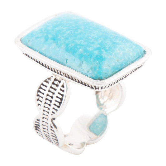 Zion Blue Turquoise and Sterling Silver Ring: 9