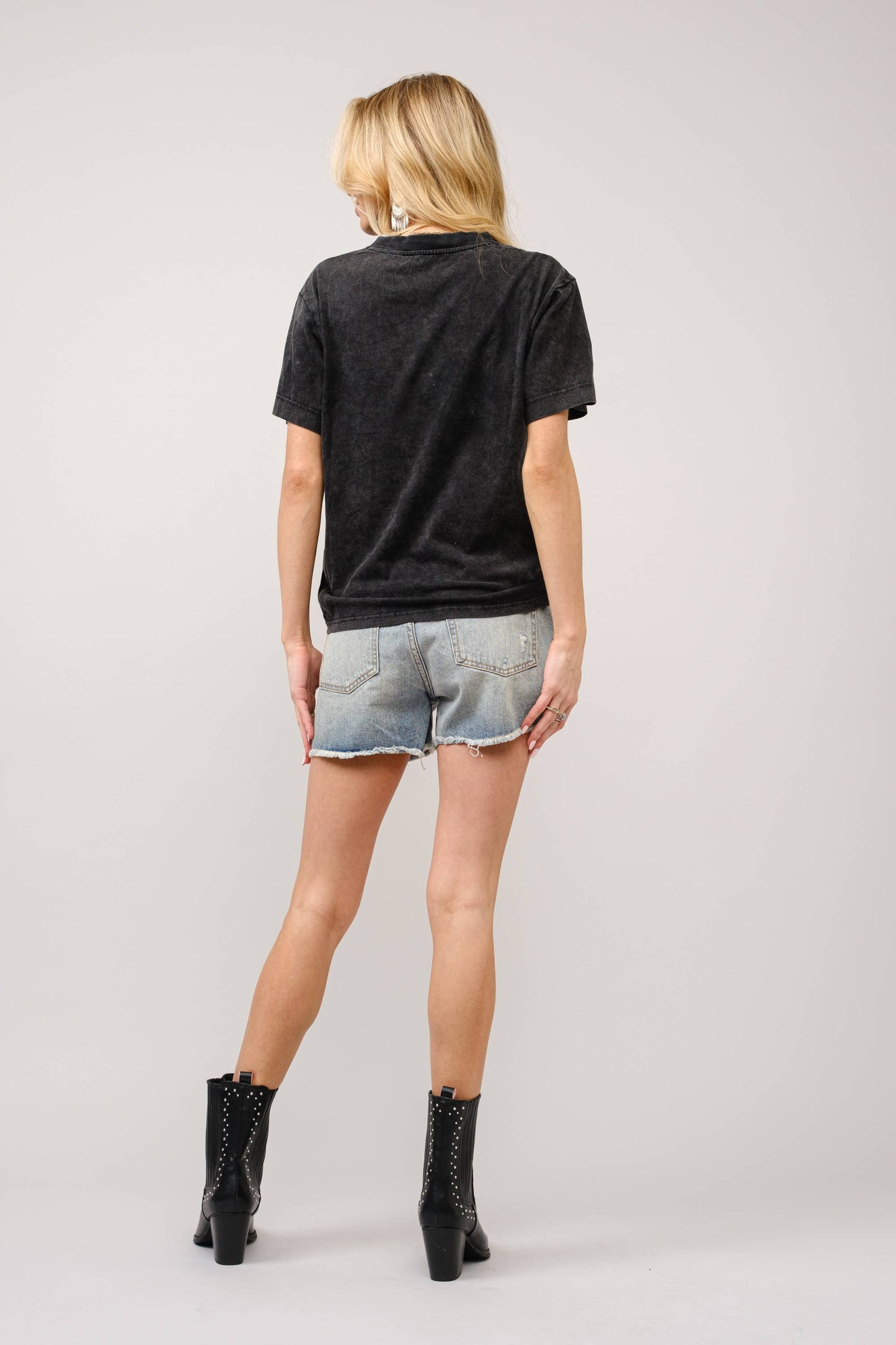 Boots Embroidered Washed Graphic T-Shirt: WASHED BLACK