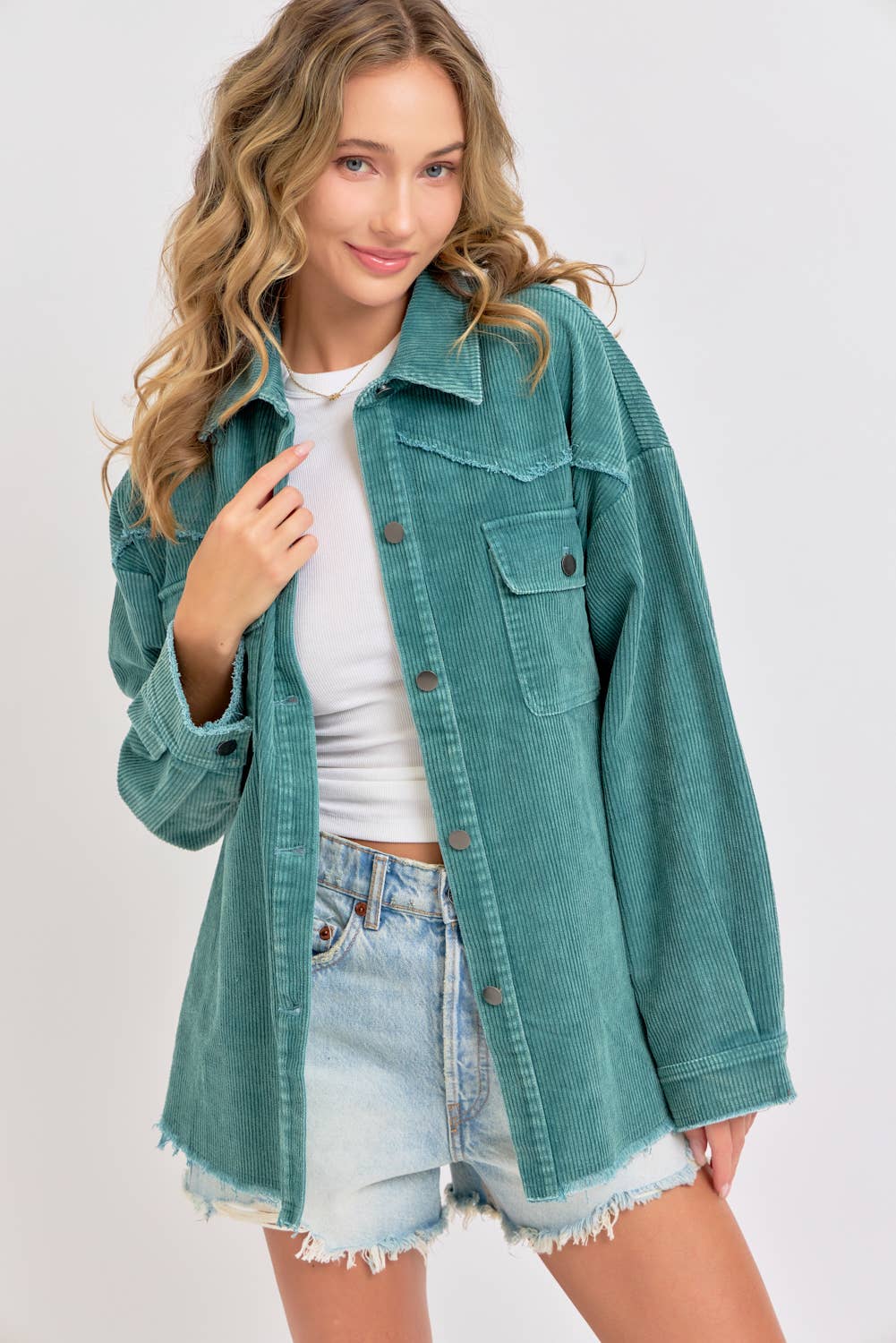 SHACKET MINERAL WASHED CORDUROY: CAMEL / Contemporary / M