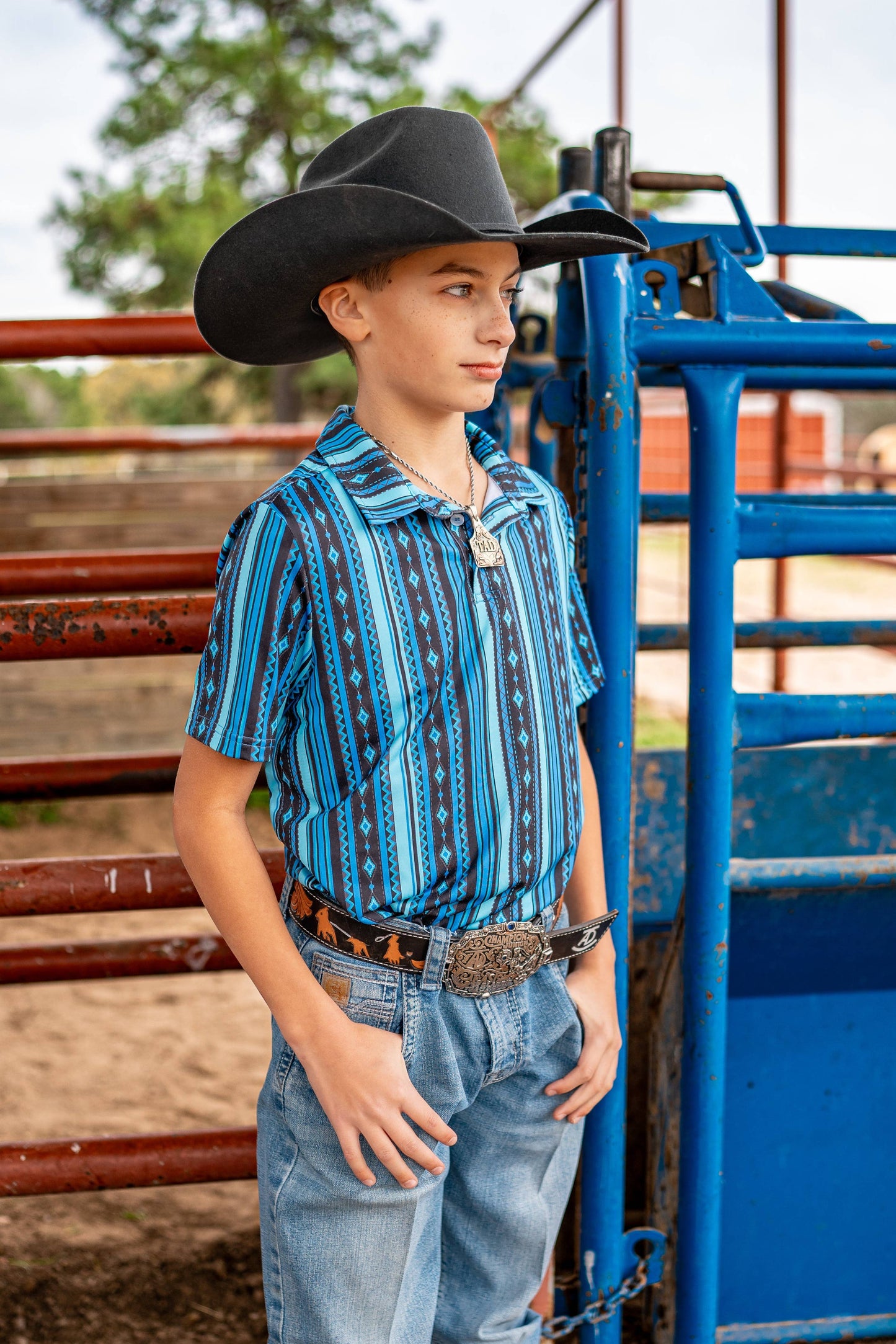 Southern Blues Polo - Youth: Youth Large