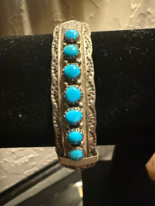Sterling Silver with Turquoise Cuff