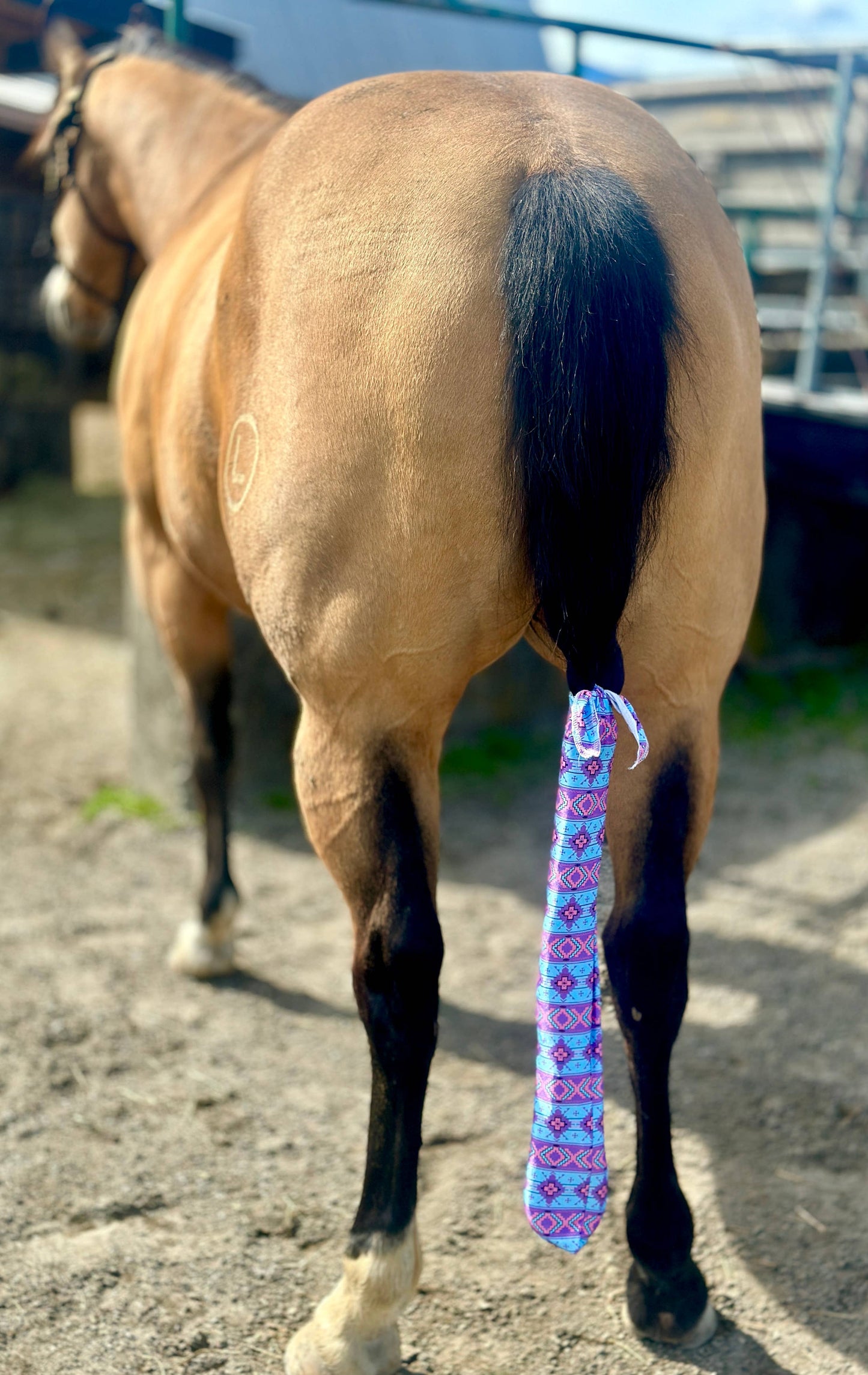 Lycra Tail Bag: Turquoise Howdy