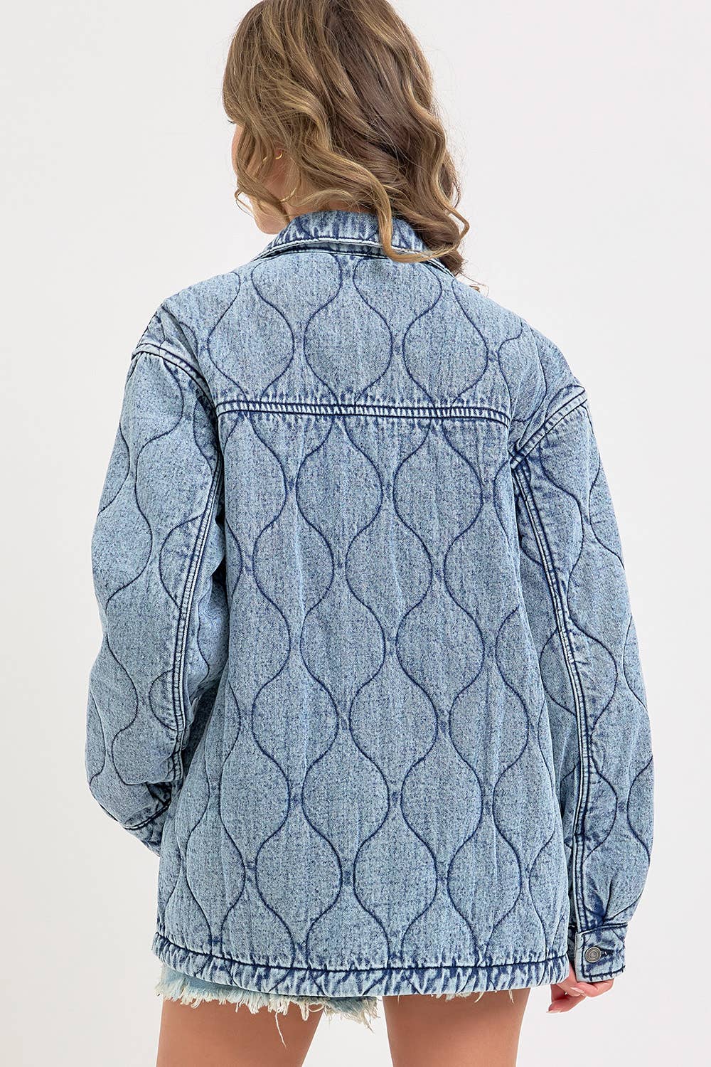 QUILTED DENIM JACKET : DENIM BLUE / Contemporary / M