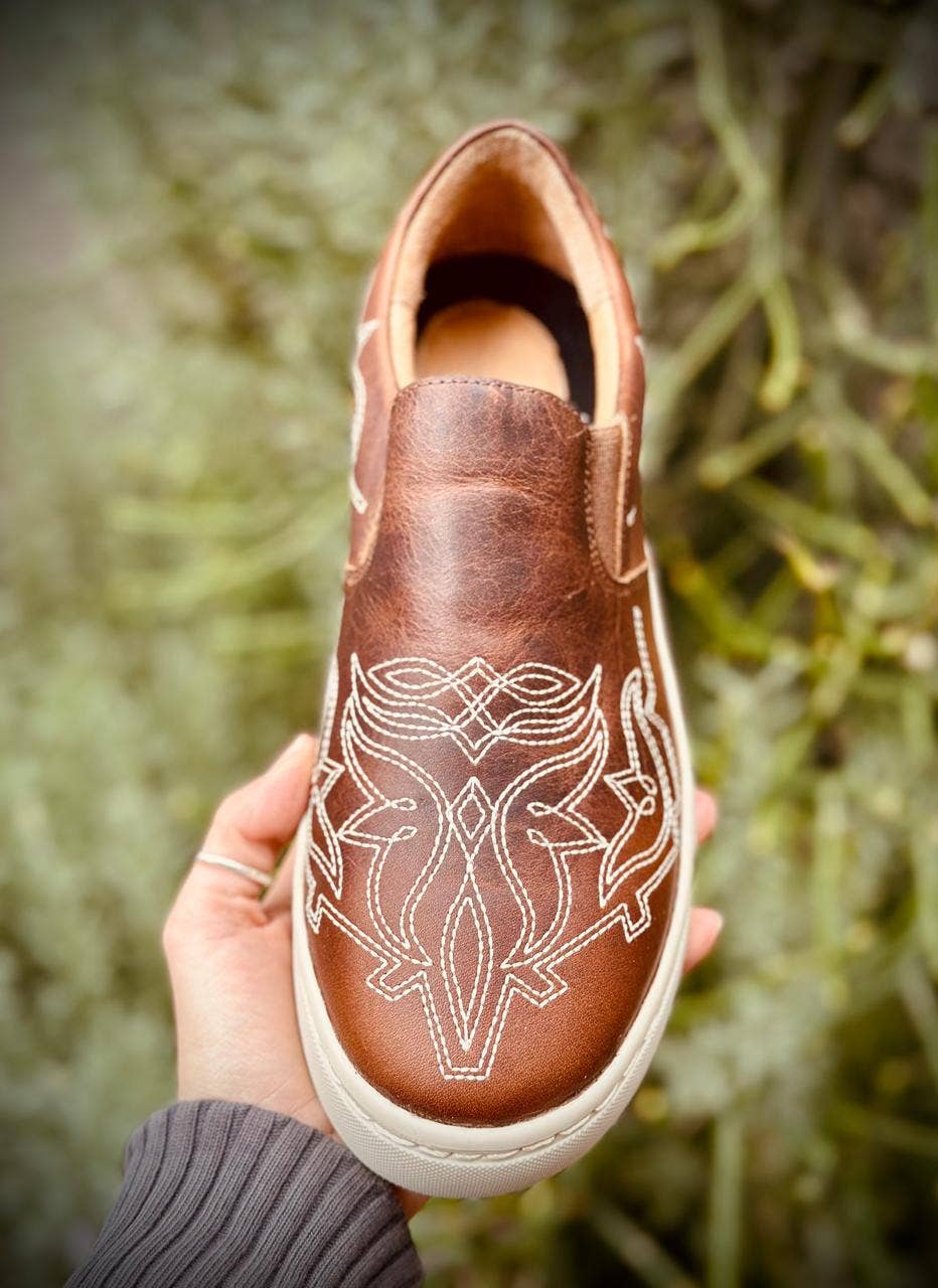 Montana Leather Slip-On Tennis